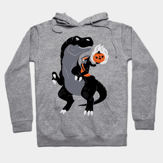 Headless Horseman Riding a Dinosaur Hoodie by TaylorRoss1